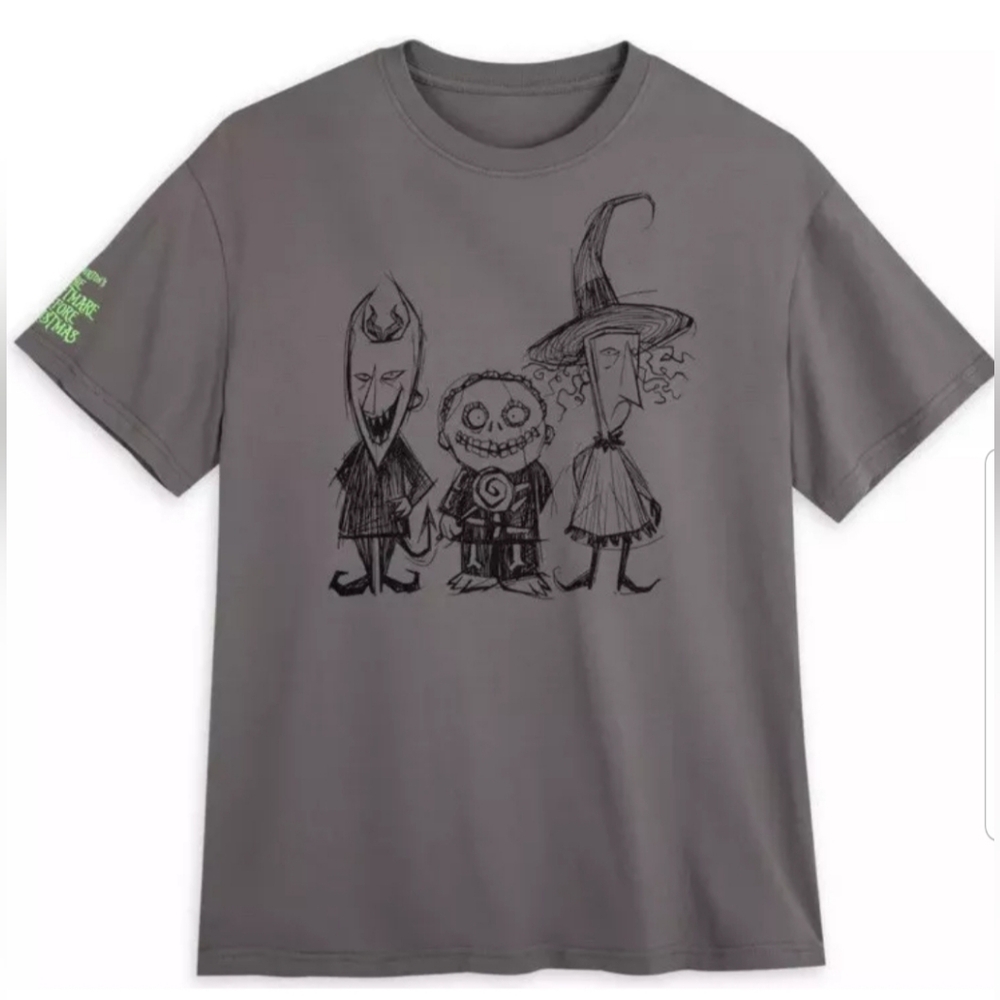 Disney Parks Lock Shock & Barrel Nightmare Before Christmas T-Shirt Adult LARGE